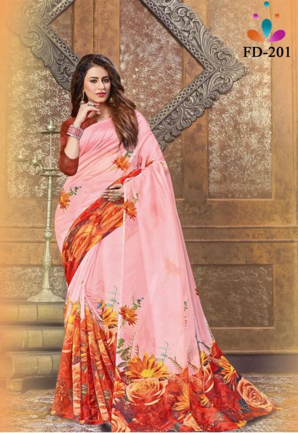 FD Vol 1 Orgenza Digital Printed Saree Collection